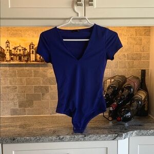 Dynamite Blue V-Neck Bodysuit